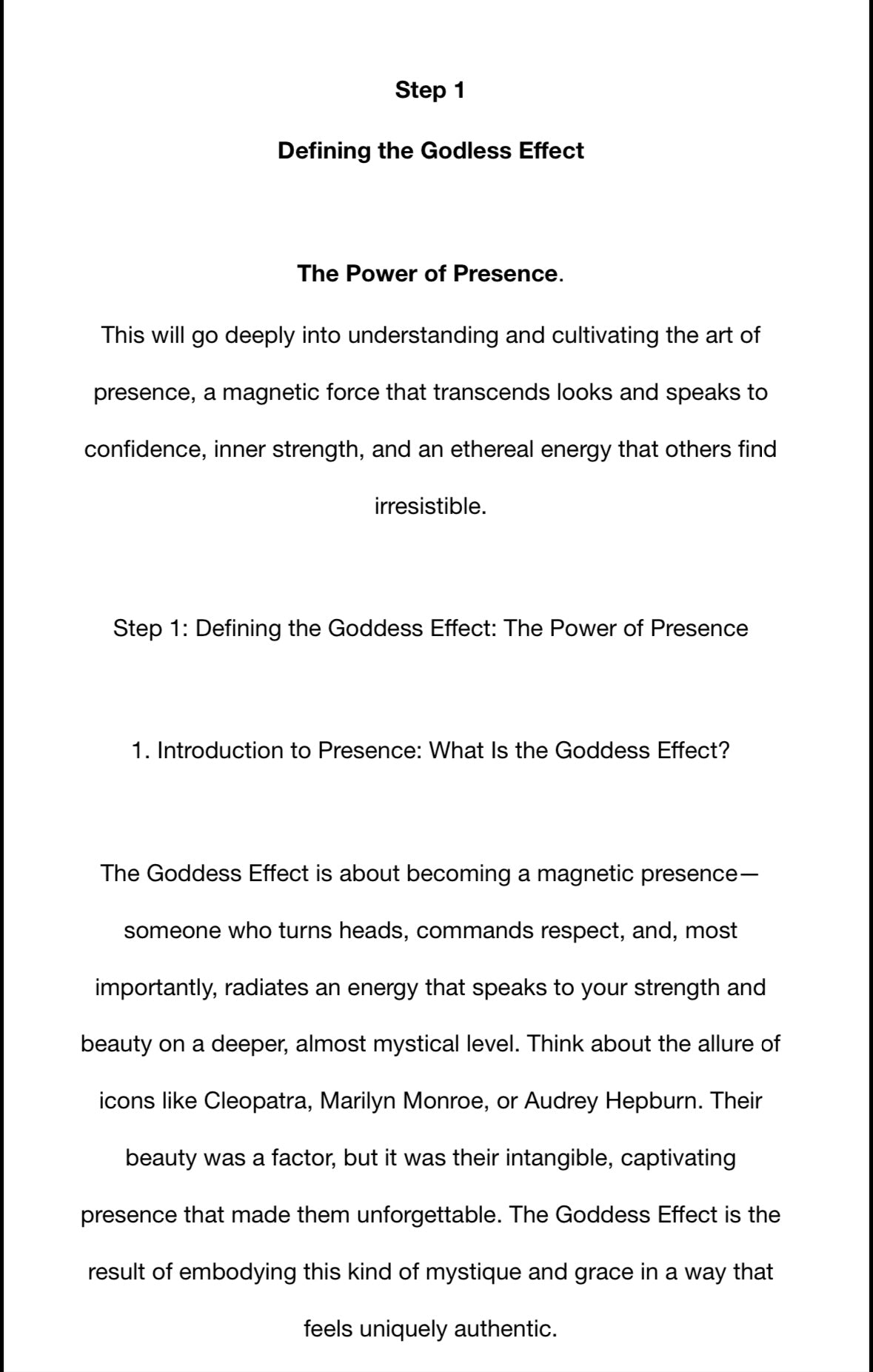 Goddess Effect E-book